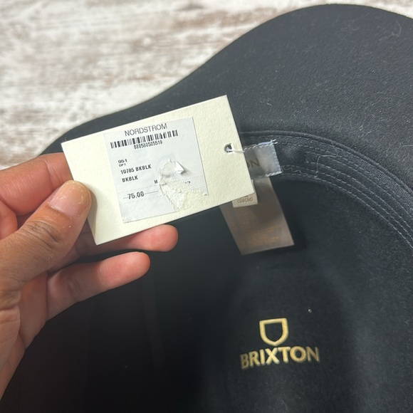 Brixton Piper Black Wool Floppy Brim Hat Size M NWT - Picture 14 of 14